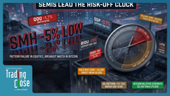 Trading The Close recap 08/18/2026 — QQQ breakdown, semiconductor selloff, Gold and Oil breakouts