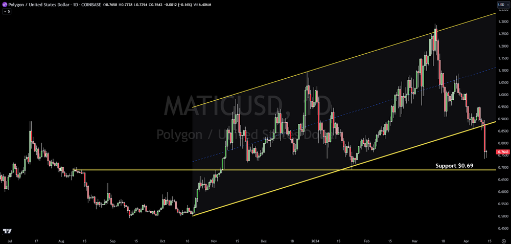 Crypto Technical Analysis: Polygon Nears Technical Support