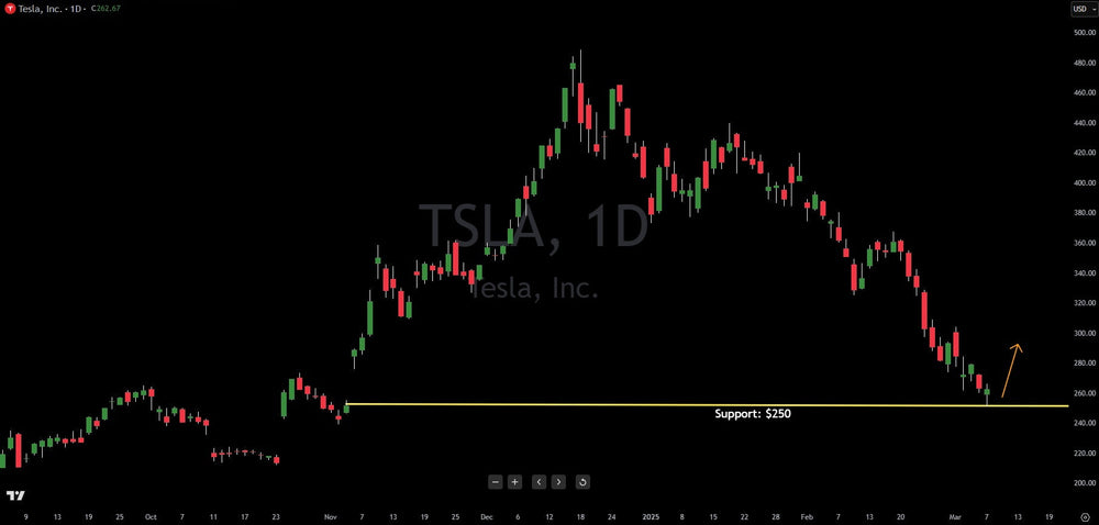 Chart Analysis: Tesla (TSLA) Technical Bounce Likely