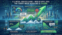 Initial Jobless Claims — Week of Apr 5, 2026: The Tariff-Week Headline Is 219,000. The Number That Matters Is 1,794,000.