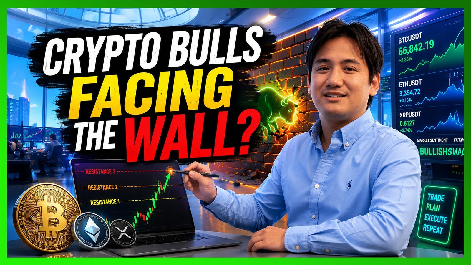 Bitcoin's Next Three Resistance Levels — Crypto Setups for ETH and XRP