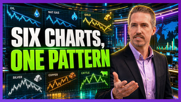 Live cattle price chart testing head and shoulders neckline near $2.36 after multi-year rally from $1.12 — confirmation trigger and target