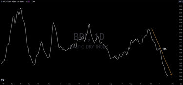 Economic Alert: Dry Bulk Shipping Rates Collapse 33%