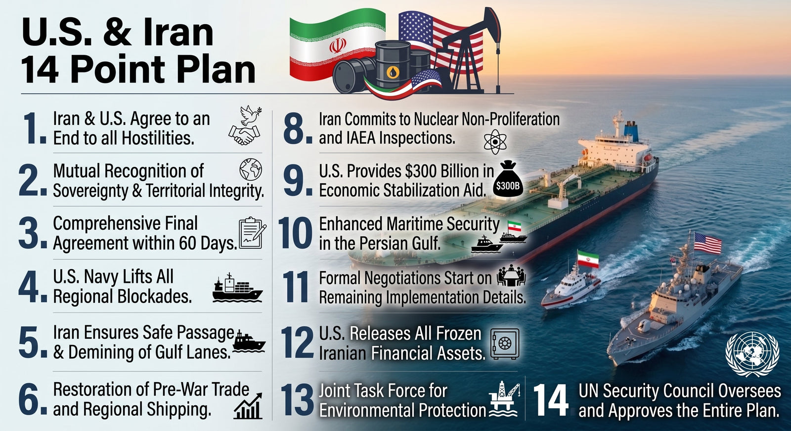 U.S. & Iran 14 Point Plan Details