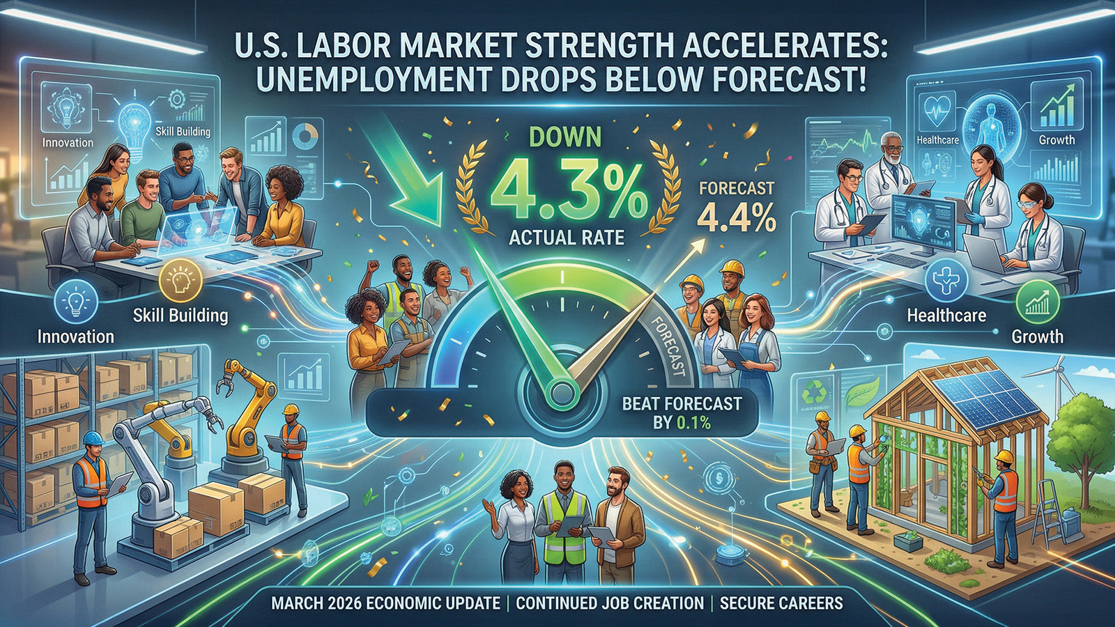 NFP March 2026: Payrolls Surge 178K, But a Healthcare Strike Reversal Is Doing the Heavy Lifting
