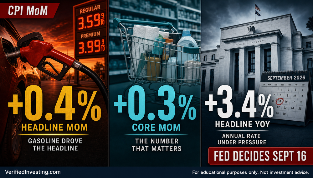 August 2026 CPI: Gasoline Owns the Headline. The Core Beat Is the Number That Reaches the Fed.