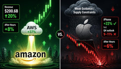 Amazon Surges, Apple Dumps