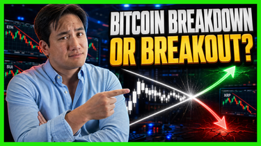 Lawton Ho with a Bitcoin chart showing a head and shoulders and an inverse head and shoulders pattern