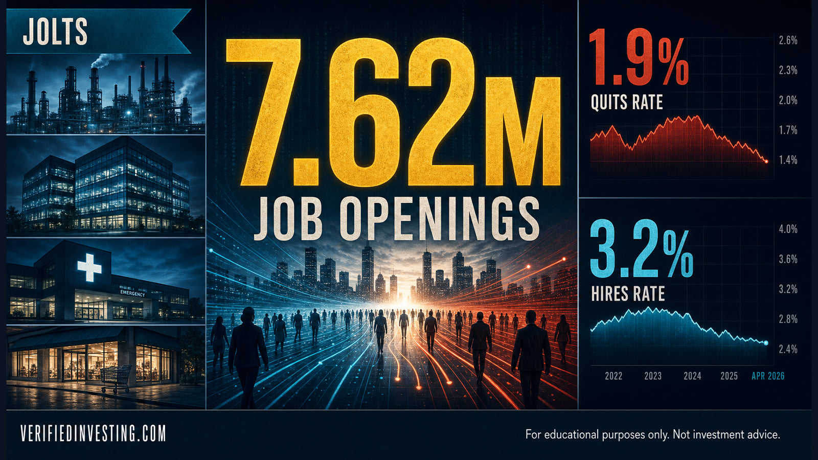 JOLTS April 2026: Openings Surge 731K — But the Workers Have Already Left