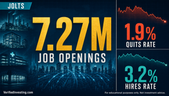 This reads like a trader-minded labor-market diagnostic: the openings headline says resilience, but the quits rate says the workers have already changed their behavior.