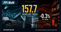 May 2026 Producer Price Index chart — headline PPI up 6.4% YoY with core goods driving the increase to a four-year high