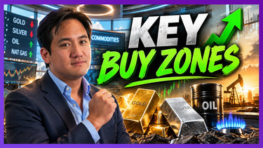 Gold and silver head and shoulders chart patterns with measured-move targets and key support levels highlighted