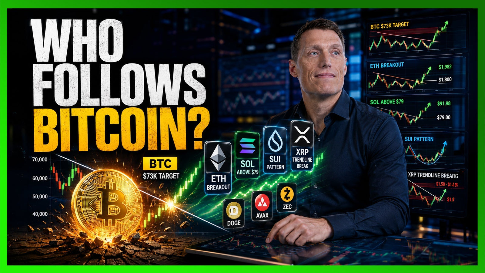 Bitcoin's Breakout Trigger Is in Focus as 5 Altcoins Press Trendline Resistance